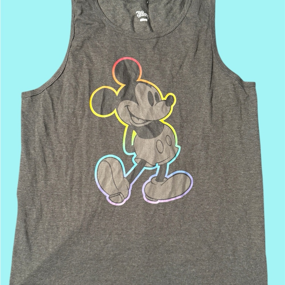 Disney Gray Mickey Mouse Sketch Tank Top